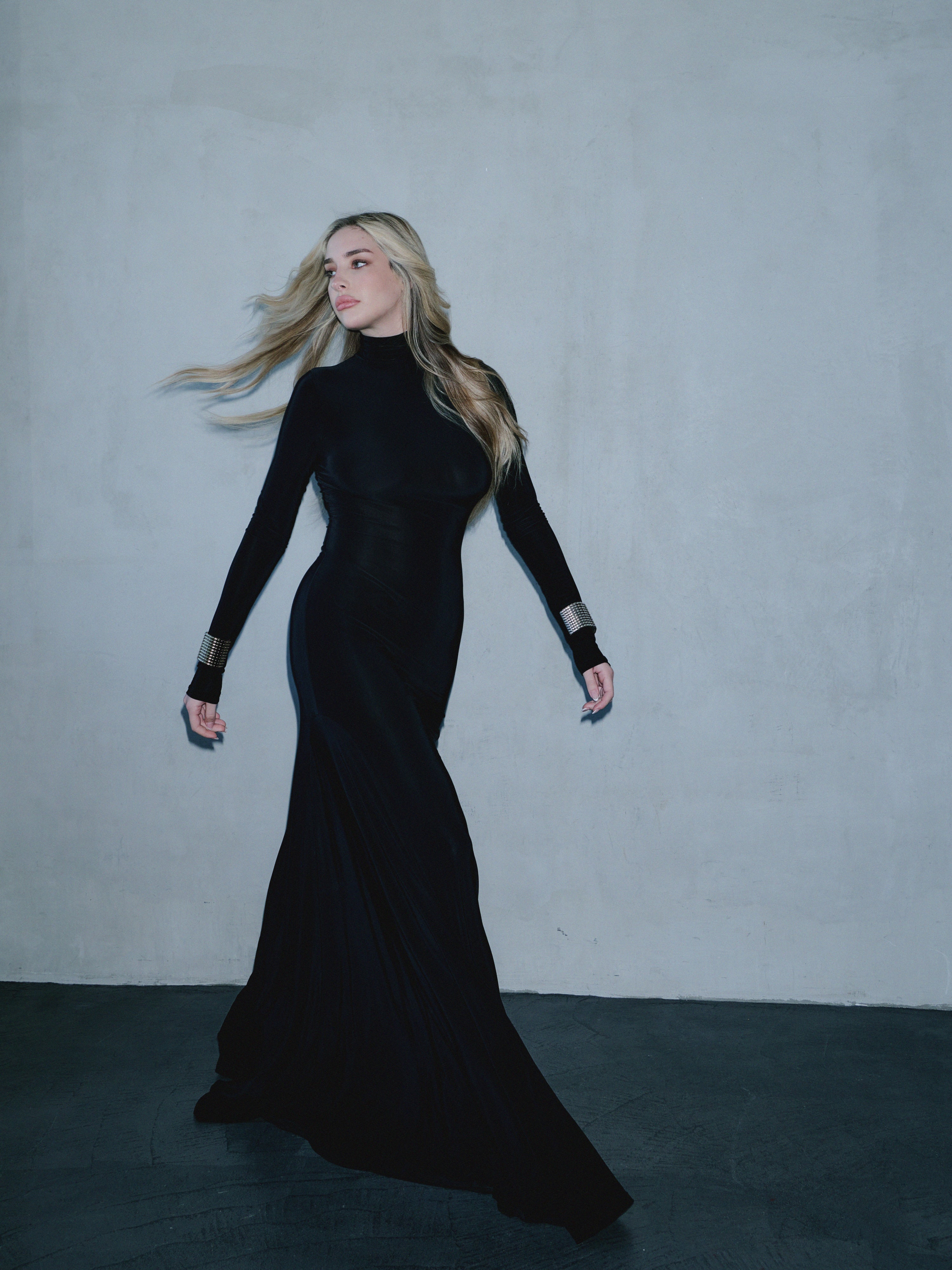 TAURUS - Long-Sleeve Turtleneck Maxi Dress